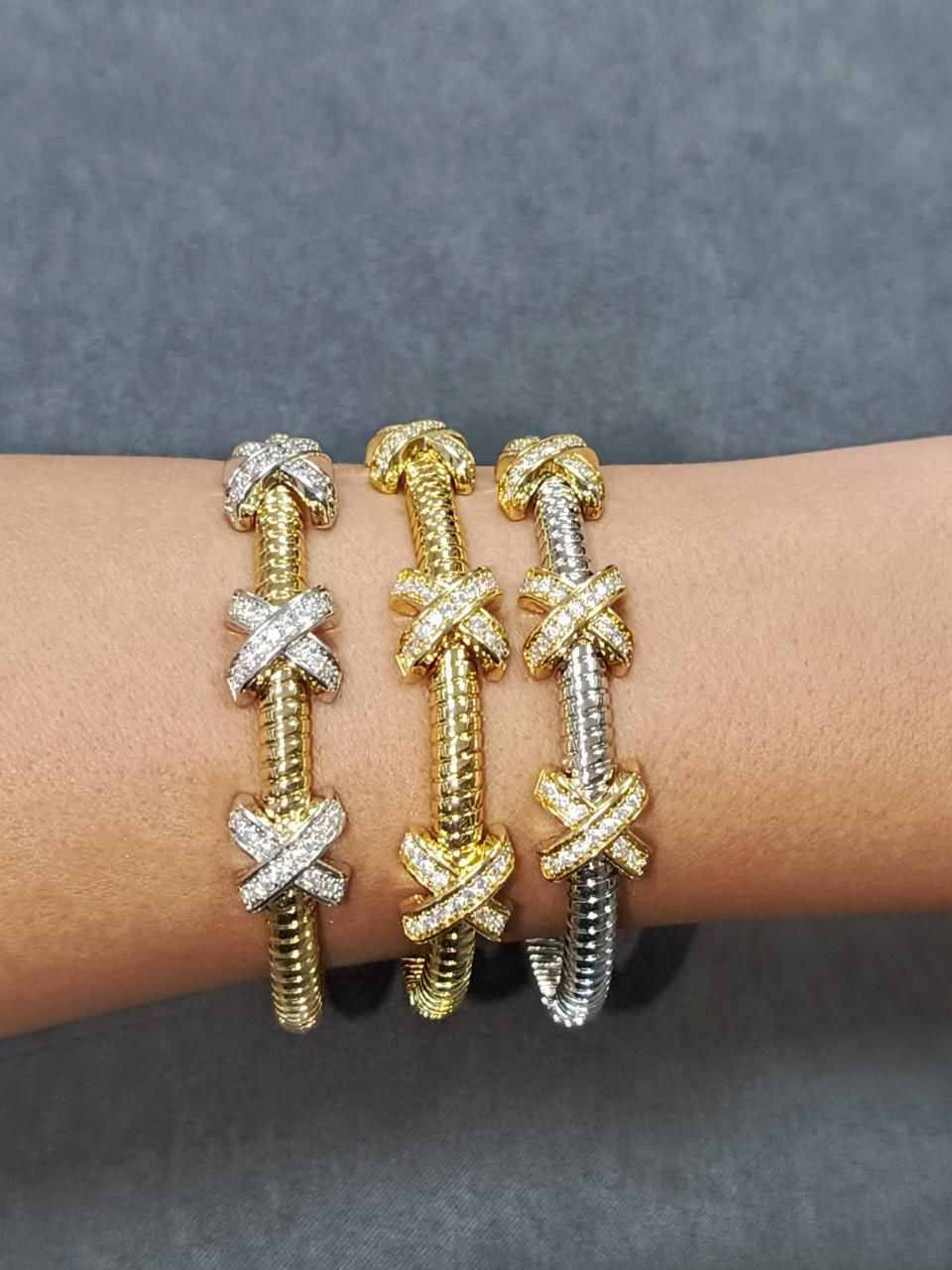 Stainless Steel / Gold Plated X