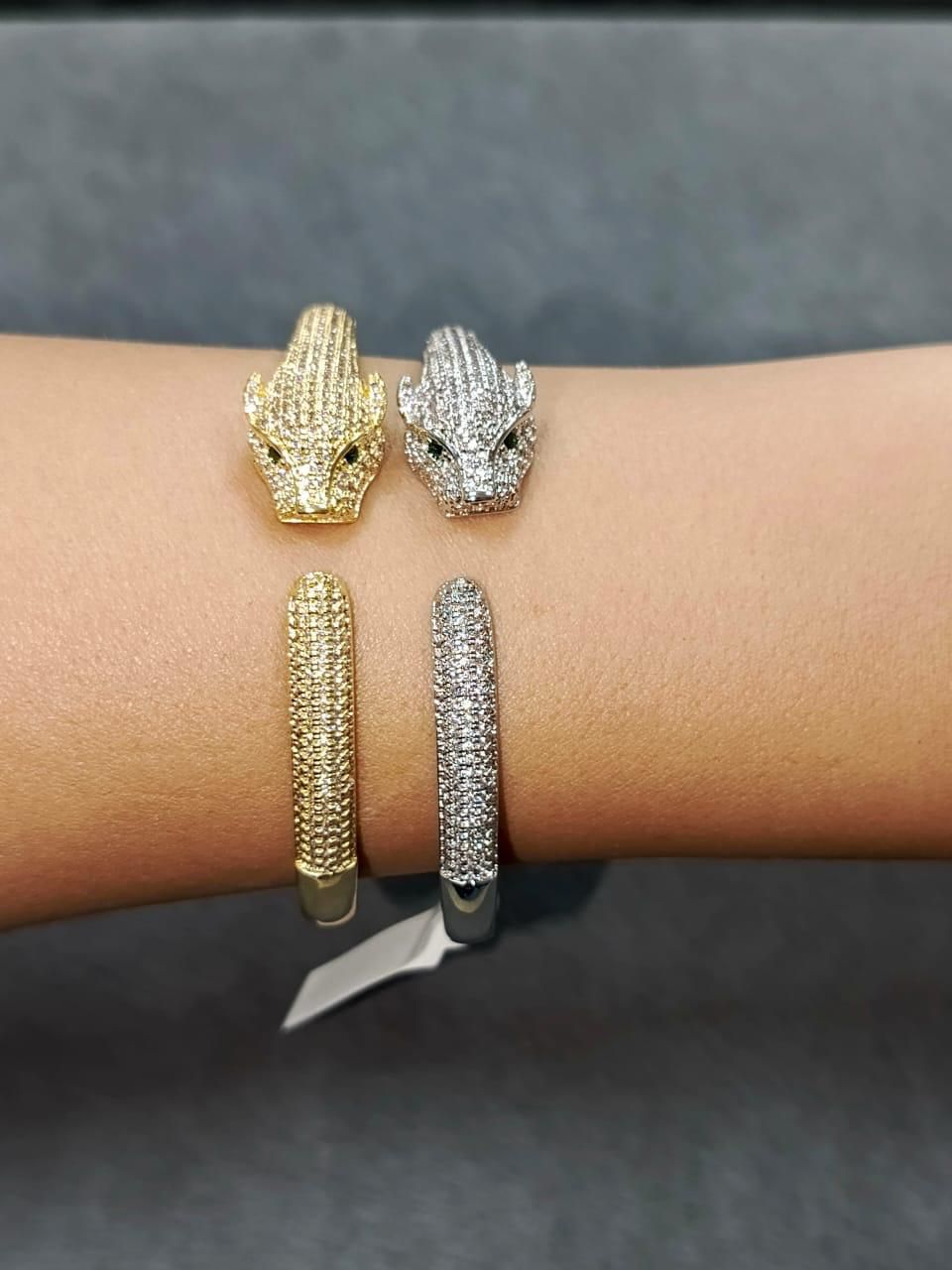 Stainless Steel / Gold Plated Leopard